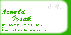 arnold izsak business card